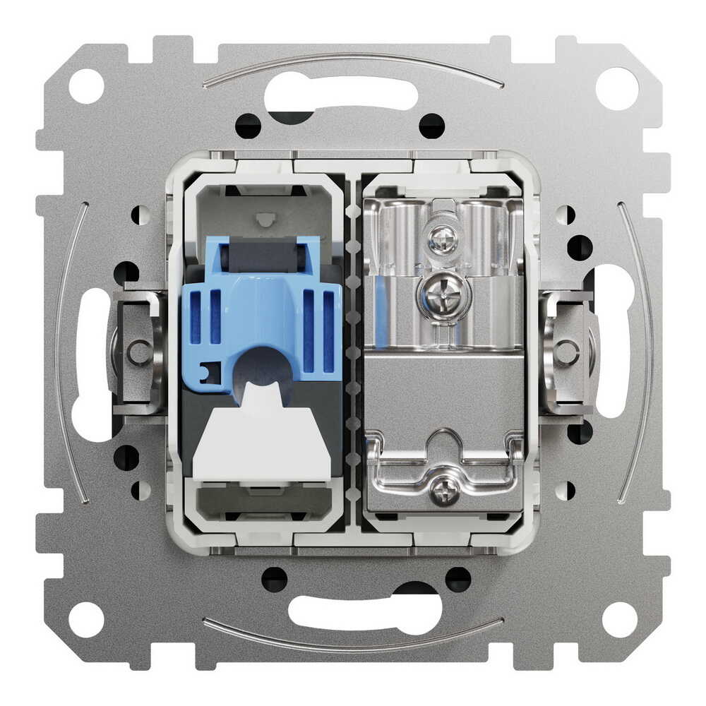 Розетка Schneider Sedna Design черная компьютерная RJ45 Cat. 6 UTP + TV ( SDD114469T )